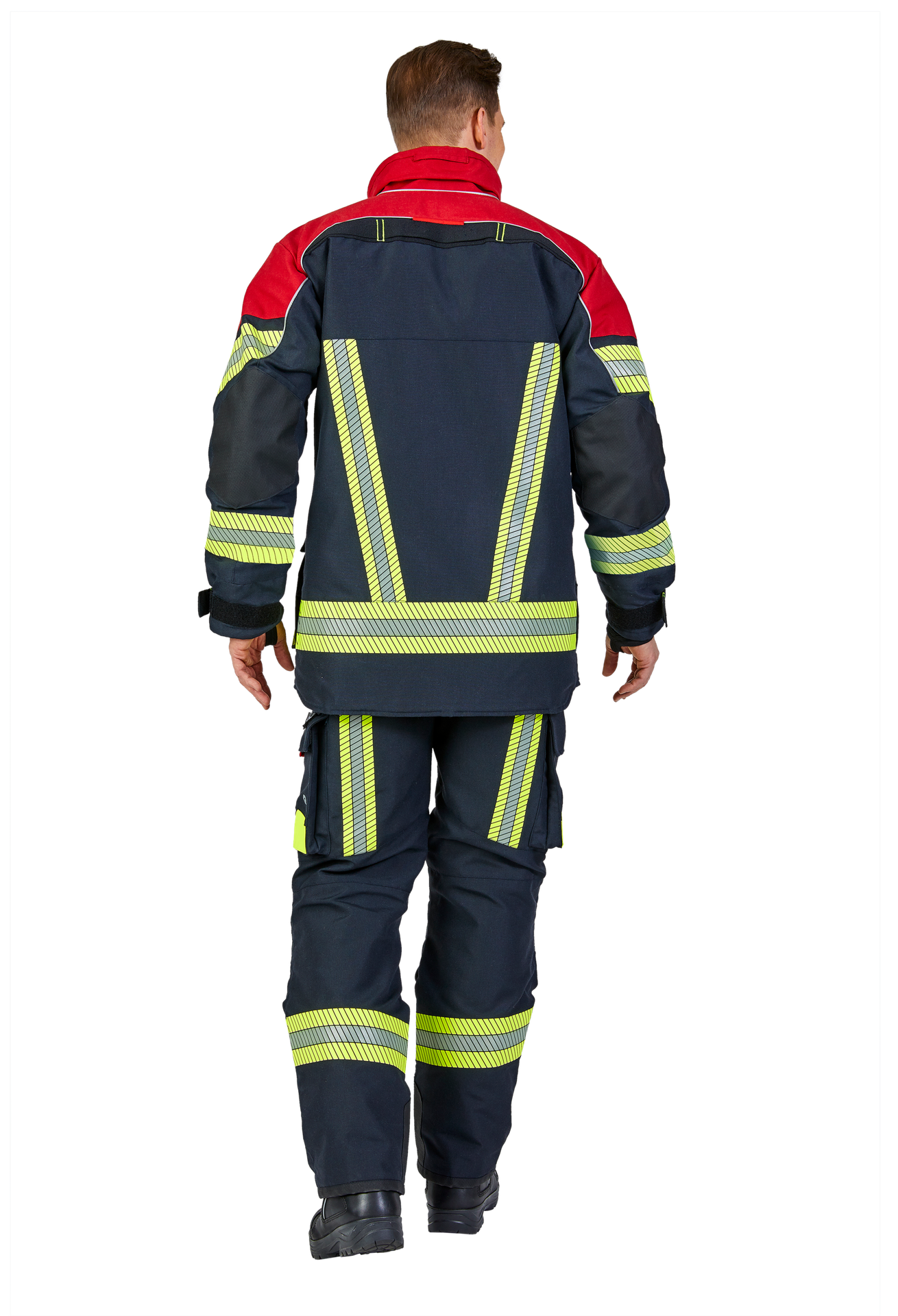 Protective jacket FIRE FLEX black blue/red, NOMEX® NXT, EN 469:2020 - Image 3