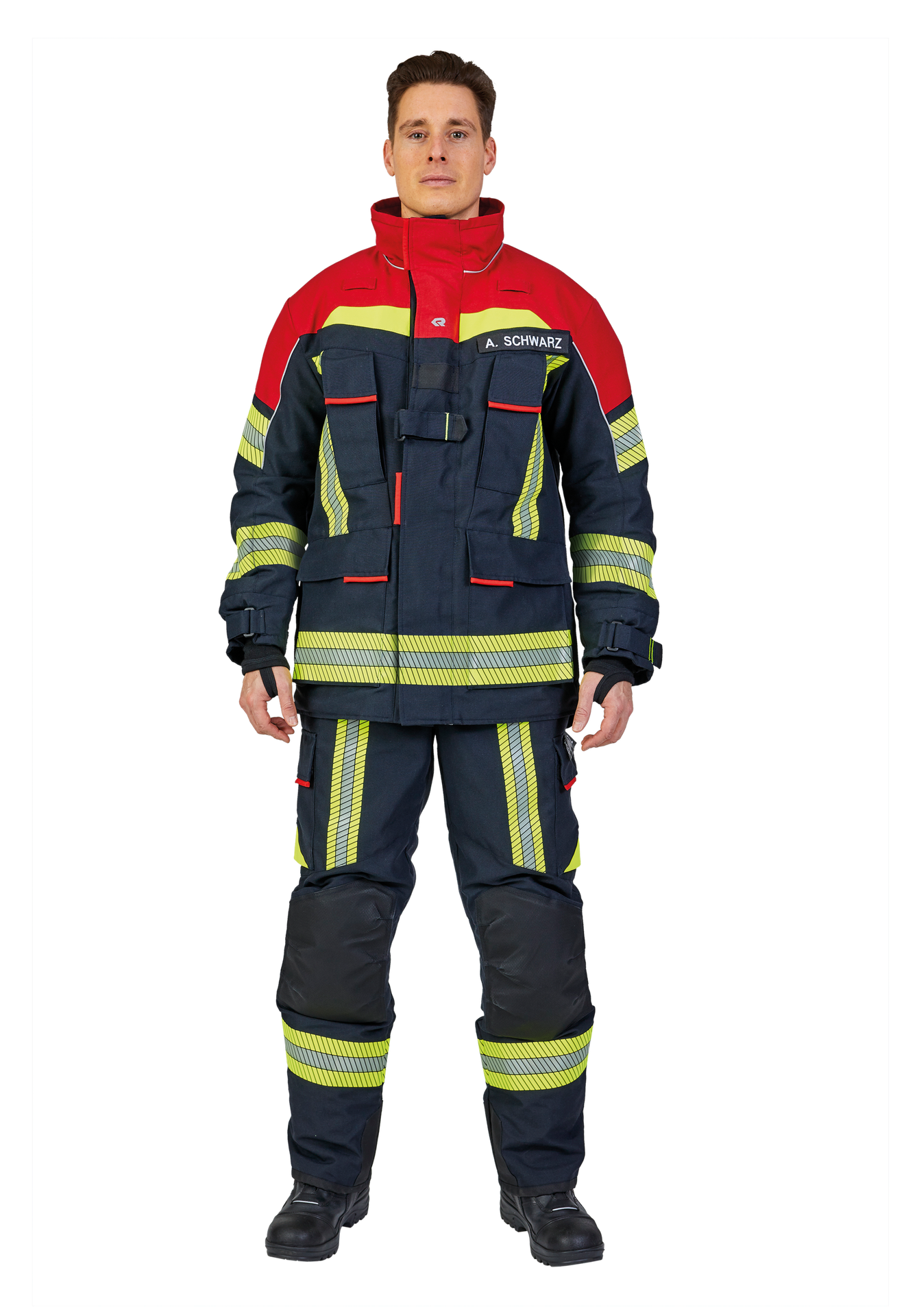 Protective jacket FIRE FLEX black blue/red, NOMEX® NXT, EN 469:2020 - Image 2