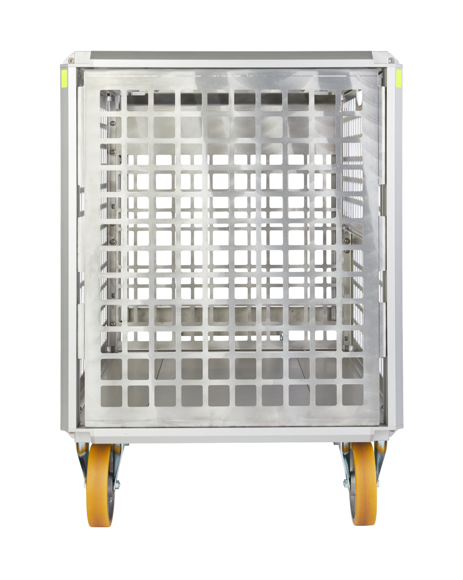 RTE RC Mesh Transport Box with fold down panel left, 2 x drum brake, 2 x swivel castor, H=1150 - Image 2